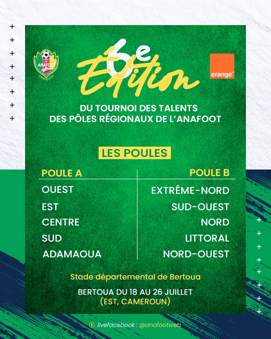 6e ÉDITION DU TOURNOI DES TALENTS DE L&rsquo;ANAFOOT : LA COMPOSITION DES POULES EST CONNUE