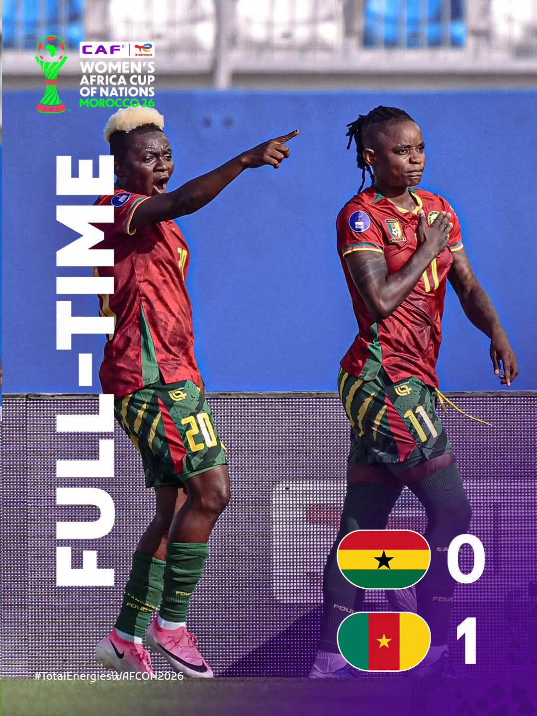 CAN FÉMININE 2026 : LES LIONNES INDOMPTABLES S&rsquo;IMPOSENT FACE AU GHANA ET FILENT VERS LES QUARTS